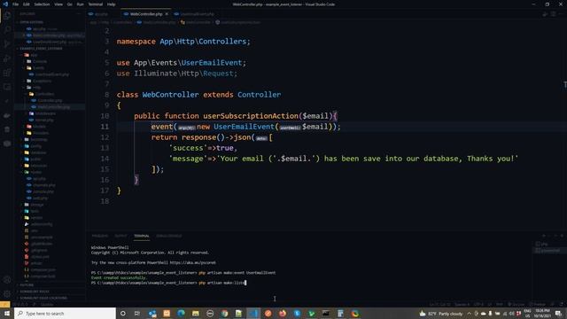 Laravel event and listener tutorial смотреть онлайн