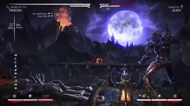Mortal Kombat XL - Triborg - Smoke Variation Corner Combo! Great starter! смотреть онлайн