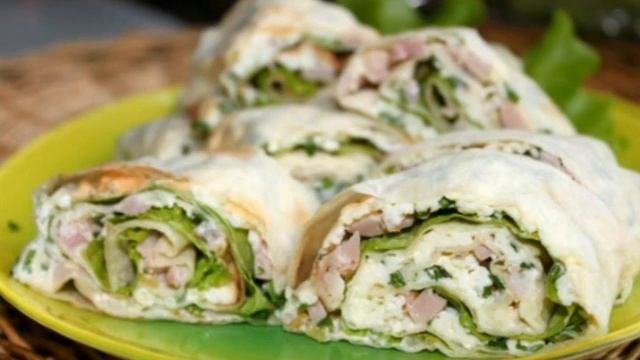 Лаваш с грибами и яйцом. Приятного аппетита! смотреть онлайн