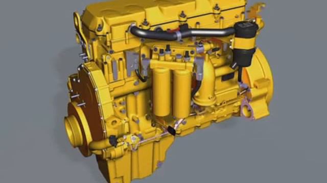 CAT C13 Engine Assembly With Parts Names смотреть онлайн