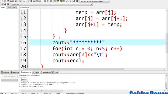 Bubble Sort | Bubble Sort using Array C++ | C++ Programming Tutorial for Beginner смотреть онлайн