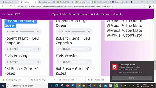 Criar um Site com Bootstrap - Criando Cars - Tabelas - Audio com HTML - Parte 10 смотреть онлайн