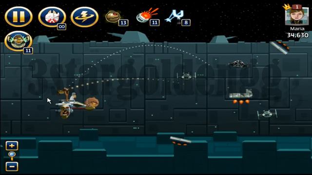 Angry Birds Star Wars 2-40 Death Star 40 Facebook 3-Star Walkthrough смотреть онлайн