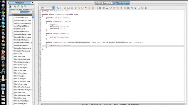 How to make a Food Item using MCP with Modloader [mac]1.7.3 смотреть онлайн