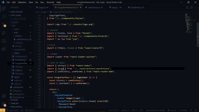 React Forgot and Reset Password смотреть онлайн