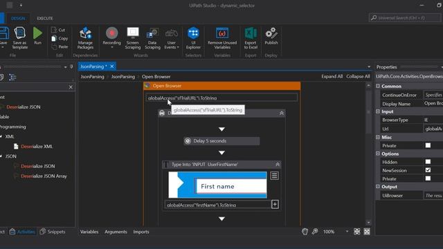 UiPath - Deserialize Json values смотреть онлайн