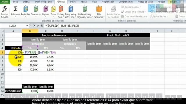 Curso Excel 2010. Ejercicio 02. Fórmulas y Referencias. Vídeo 1 de 1. David Asurmendi. смотреть онлайн