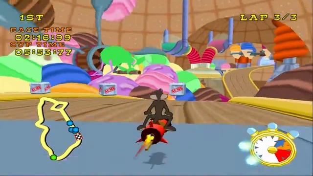 Looney Tunes: Space Race (PS2) walkthrough - Acme to Mars Cup смотреть онлайн