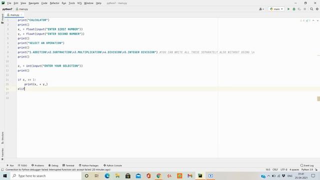 BUILIDING A BASIC CALCULATOR IN PYTHON BEST PYTHON PROJECT FOR BEGINNERS?? смотреть онлайн