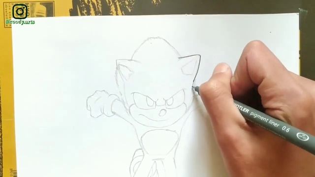 How To DRAW NEW SONIC DESIGN | Sonic The Movie's