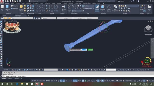 Table and Chair 3D Model in CAD 2020 | 3D Modelling | 3D | Auto CAD 2020 Basics | Civil | Technolog смотреть онлайн