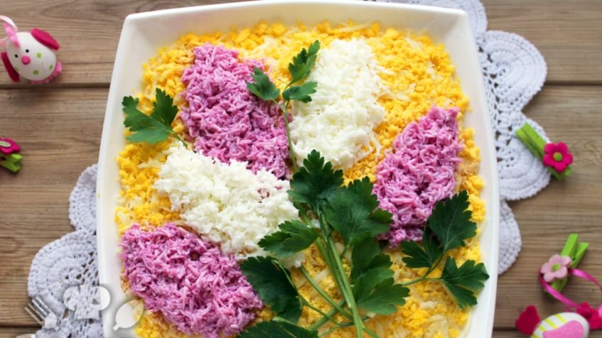 Салат с курицей Букет сирени смотреть онлайн