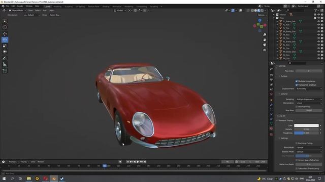 Ferrari 275 GTB4 3D model смотреть онлайн