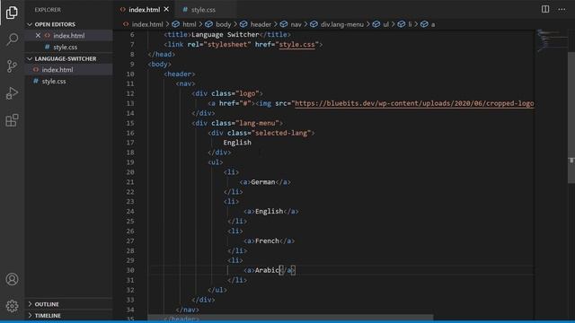 Creating Language Switcher (Dropdown) HTML + CSS with Flexbox смотреть онлайн