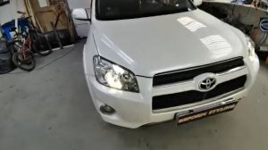 Рав 4 (ха30)  Замена штатных линз на светодиодные Bi Led и ДХО ? Часть 2