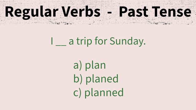 Test - Regular Verbs - Simple Past Tense, #8 #learnenglishquiz #englishforbeginners #englishverb смотреть онлайн