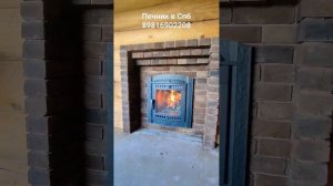 Монтаж банной печи Атмосфера и портала из кирпича.