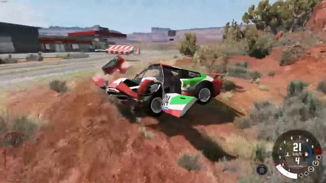 Ограждения без предупреждающего знака. BeamNG.drive смотреть онлайн