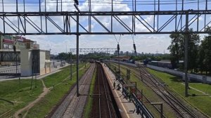 Вид с МКАД|Проезжает электропоезд ЭП2Д ЭД4м|Московский транспорт|Москва|Железная дорога