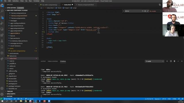 Angular client side plugins using web components API смотреть онлайн