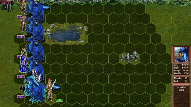 Heroes III: Armageddon's Blade - Dracon vs 100 Azure Dragons смотреть онлайн