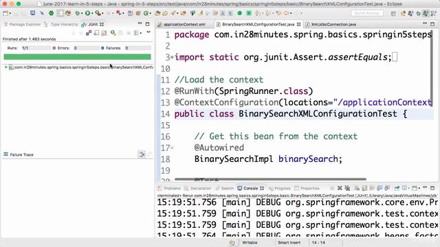 Spring framework Tutorial (064 Spring Unit Testing with an XML Context) смотреть онлайн