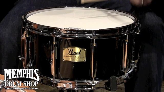 Pearl 14 x 6.5 Session Studio Classic Snare Drum - Piano Black смотреть онлайн
