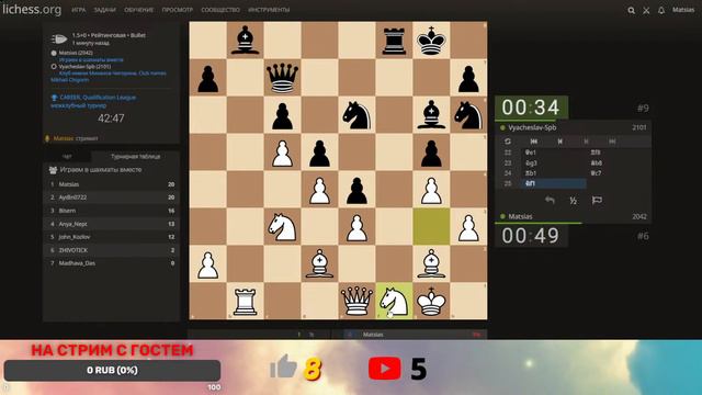 Я СВОБОДЕН! СЛОВНО ПТИЦА В НЕБЕСАХ. Карьера на lichess.org смотреть онлайн