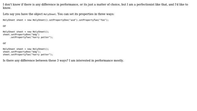 Software Engineering: Java - Best way to set properties of an object смотреть онлайн