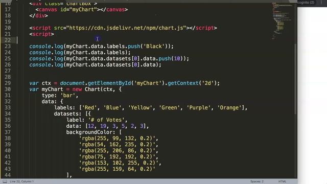 How can I add array elements at the end of an array in Javascript? | Chart.js смотреть онлайн