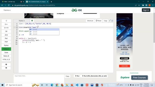 Class 25 | How to insert an element in between a list ? | insert() function in list смотреть онлайн