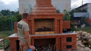 Мангальная зона своими руками./Barbecue area with your own hands.