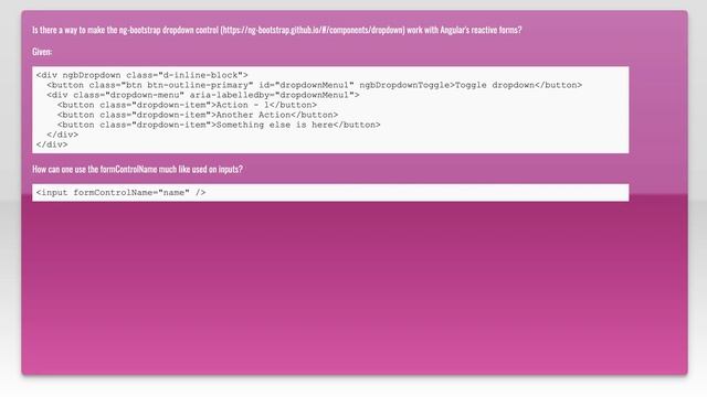 Angular 2 - ng-bootstrap dropdown with formControlName смотреть онлайн