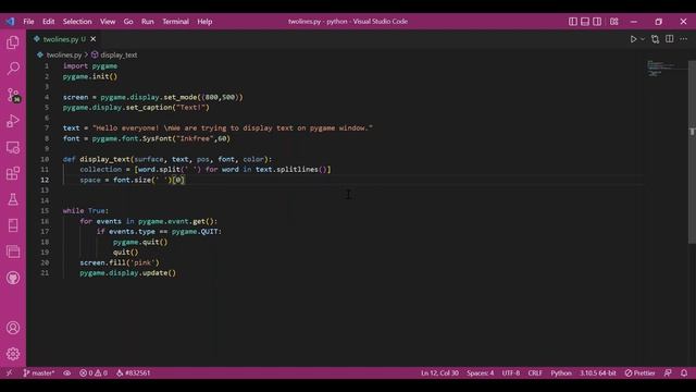 PyGame Tutorial For Beginners - Rendering Text With Multiple Lines In PyGame смотреть онлайн