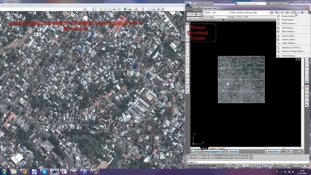 download image and terrain google earth in AutoCAD смотреть онлайн