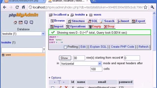 MySQL Output Values from Database смотреть онлайн