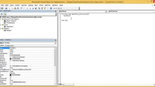 VBA Excel Control position and size of Shape Chart ... смотреть онлайн