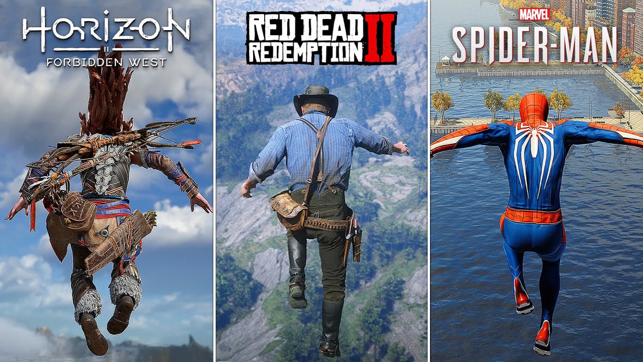 Прыжки с самых высоких точек в 25 различных играх