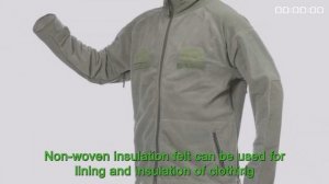 各一英.Non-woven insulation felt is widely used in sofas, bags, clothing, mattresses, tents, etc.