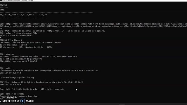 Oracle, restore/recover case 1: The controlfile is lost смотреть онлайн