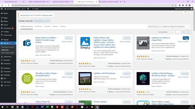 Dodanie lightbox do domyślnej galerii WordPressa смотреть онлайн