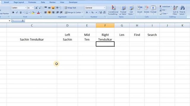 Use of Excel Functions -Left, Right, Len, Mid, Find, and Search смотреть онлайн