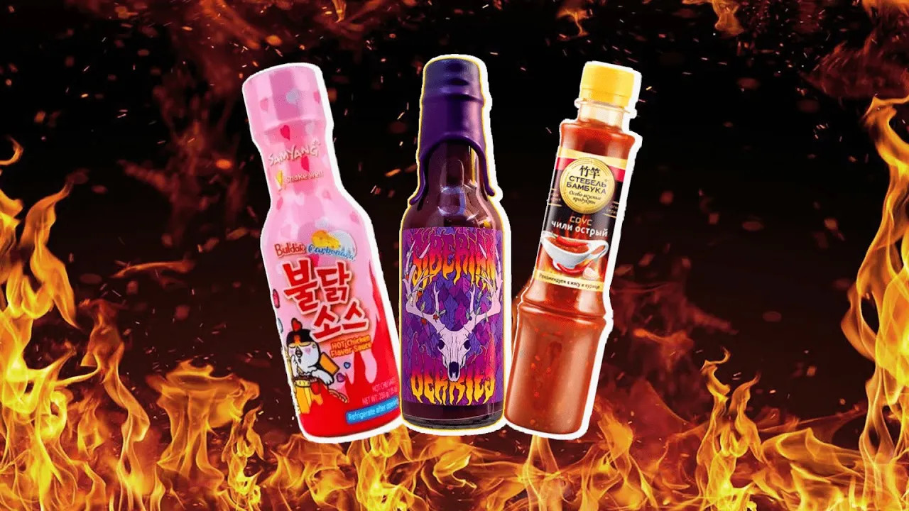 Пробуем острые соусы Samyang buldak соус, Cтебель бамбука Чили острый, соус Siberian berries