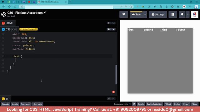 #80 - Flexbox Accordion CSS Html CodePen Project with Source Code @nssiddtutorial смотреть онлайн
