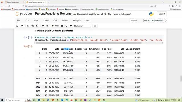 Pandas - Rename Function and its parameters смотреть онлайн