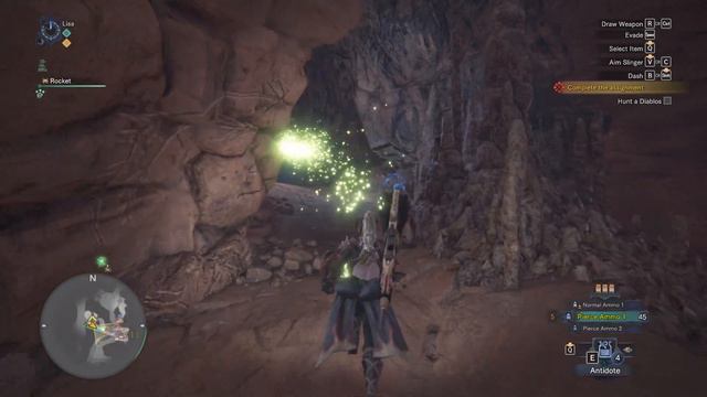 Diablos Location | Horned Tyrant below the sands Assignment | Wildspire Waste | Monster Hunter Worl смотреть онлайн