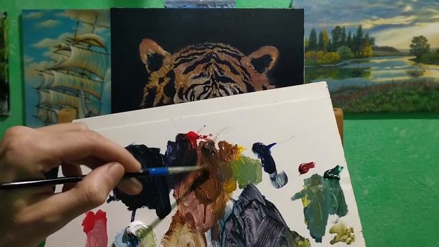 Как легко и просто нарисовать тигра_рисуем глаза и шерсть часть#2.mp4 смотреть онлайн