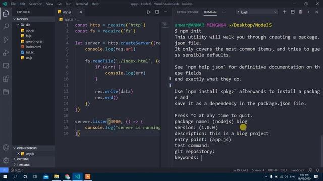 Initialize Node Package Manager смотреть онлайн