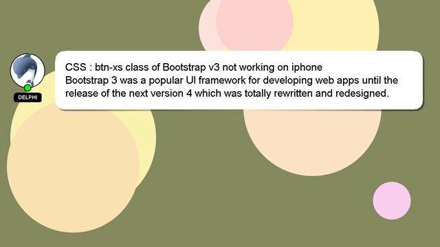 CSS : btn-xs class of Bootstrap v3 not working on iphone смотреть онлайн