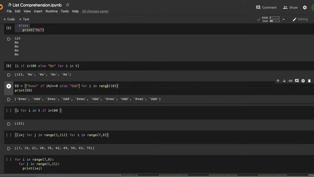 Python List Comprehension смотреть онлайн